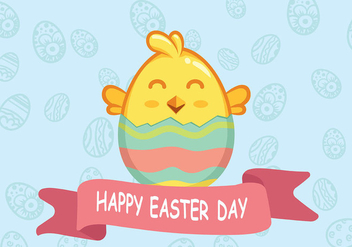 Easter Chick Background Vector - Free vector #440493