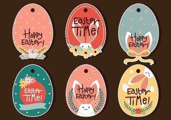 Easter Egg Tag - Free vector #440563