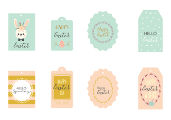 Spring Easter Gift Tag - vector gratuit #440643 