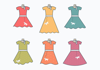Poodle Skirt Collection - vector #440773 gratis