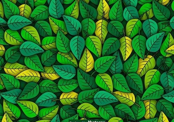 Vector Green Leaves Seamless Pattern - vector #441083 gratis