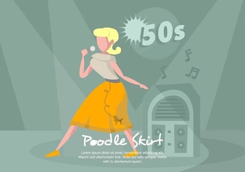 Poodle Skirt Illustration - vector gratuit #441263 