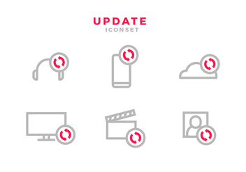 Update Icon Red Free Vector - vector gratuit #441343 