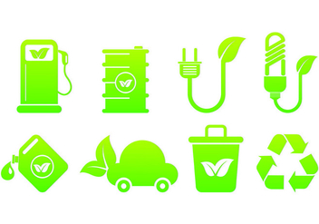 Set Of Biodegradable Icons - vector gratuit #441363 