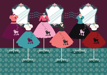 Poodle Skirt Vector - Free vector #441403