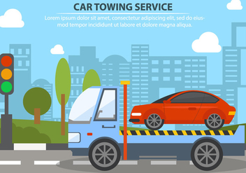 Car Towing Service - vector gratuit #441523 