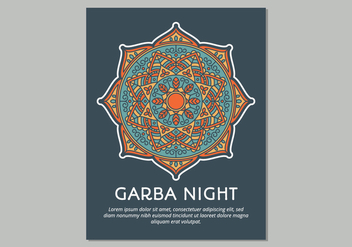 Garba Poster Template - бесплатный vector #441593