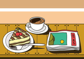 Tiramisu Sweet Cake - vector #441613 gratis