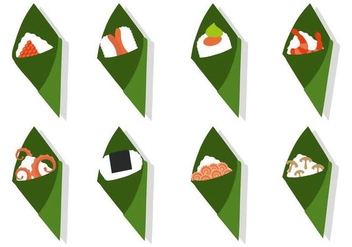 Free Temaki Sushi With Different Topping Vector - vector #441843 gratis