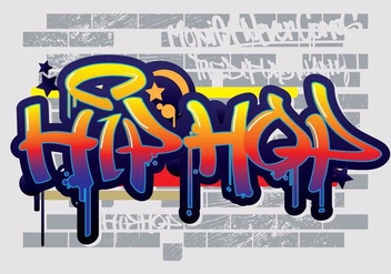 Hip Hop Graffiti Text Vector - бесплатный vector #441883