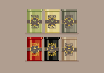 Tin Box Tea Vector - vector gratuit #441923 