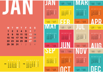 Free Desktop Calendar 2018 Template Illustration - vector #442223 gratis