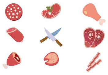 Free Meat Collages Product Icons Vector - vector #442263 gratis