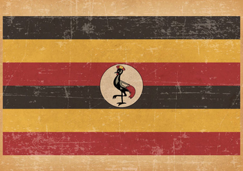 Old Grunge flag of Uganda - бесплатный vector #442493