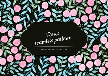 Vector Roses Seamless Pattern - vector gratuit #442583 