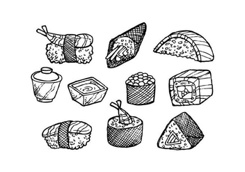 Free Japanese Food Hand Drawn Icon Vector - vector #442763 gratis