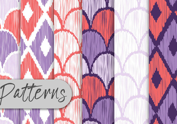 Colorful Hand Drawn Pattern Set - Free vector #442983