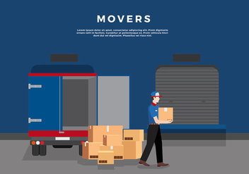 Movers Shipping Template Free Vector - vector #443033 gratis