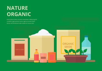 Organic Fertilizer, Biodegradable Flat Illustration - бесплатный vector #443203