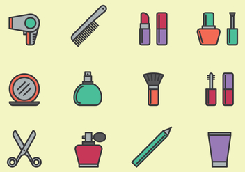 Cosmetic Icons Set - Free vector #443353