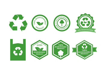 Free Biodegradable Vector Badges Collection - vector gratuit #443473 