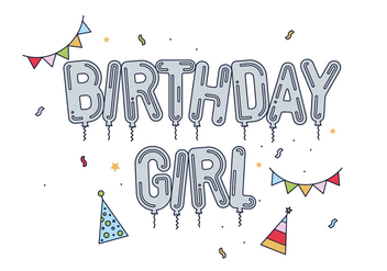 Free Birthday Girl Vector - vector gratuit #443493 