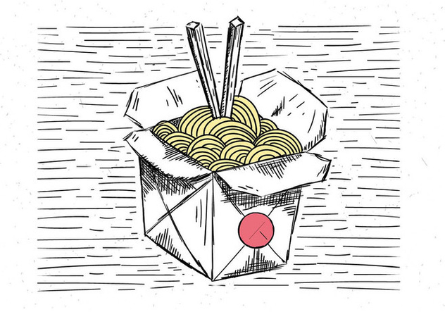 Free Hand Drawn Vector Chinese Food Illustration - vector gratuit #443513 