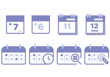Calendar Icon Set - vector #443613 gratis