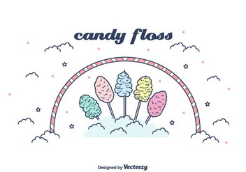 Candy Floss Vector - Free vector #443623