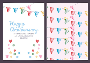 Vector Colourful Anniversary Card - Free vector #443633