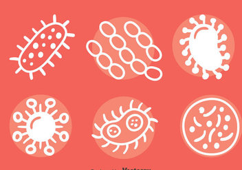 White Virus Bacteria Vector Sets - vector #443893 gratis