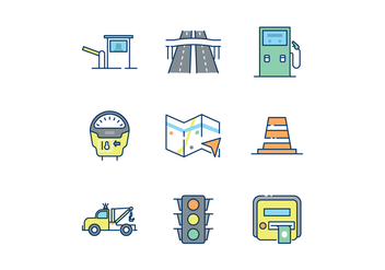 Free Road Traffic Icons - vector gratuit #443913 