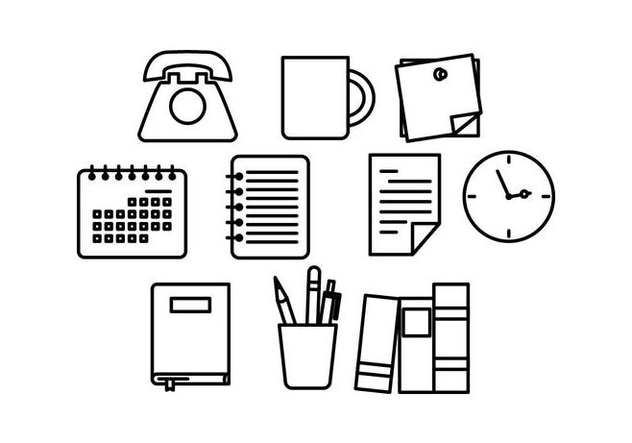 Free Office Line Icon Vector - Free vector #444093