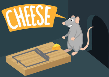 Mouse Trap Illustration Vector - Free vector #444233