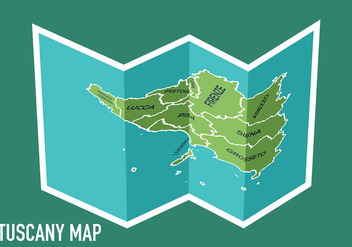 Tuscany Map Vector - vector #444283 gratis