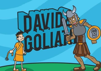 David and goliath vector illustration - vector #444343 gratis