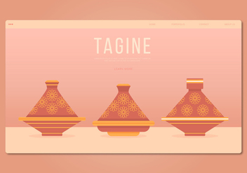 Tajine Moroccan Traditional Food Illustration. Web Template. - Free vector #444473