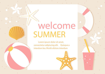 Free Vector Summer Time Illustration - Free vector #444603