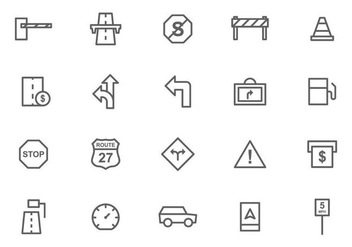 Free Toll and Traffic Sign Vectors - Free vector #444613
