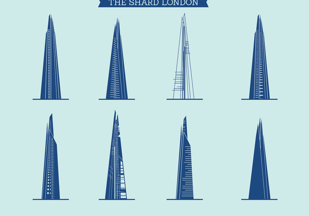 The Shard of London Vector Set - vector gratuit #444713 