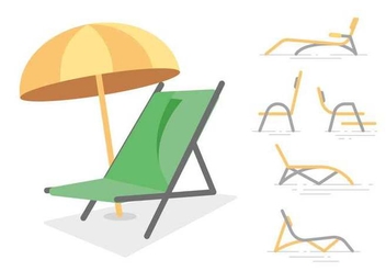 Free Unique Lawn Chair Vectors - Kostenloses vector #444813