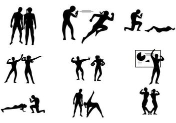 Free Gym Personal Coach Trainer Vector - Free vector #444973
