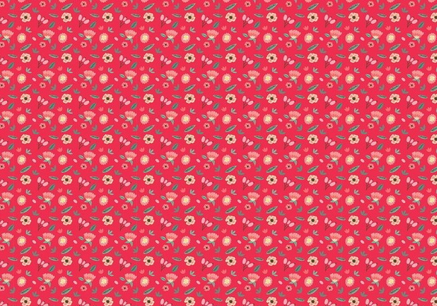 Ditsy Red Background Free Vector - Kostenloses vector #445163