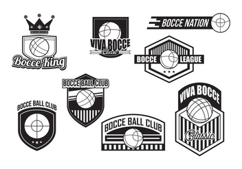 Bocce Badges Vector - Free vector #445413