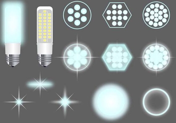 LED Lights Vector Pack - Kostenloses vector #445443
