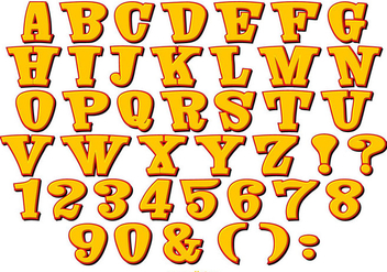 Cute Comic Style Alphabet Collection - vector #445483 gratis