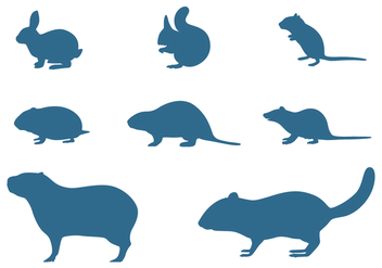 Rodents Silhouettes Collection - Free vector #445503