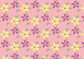 Pink Ditsy Floral Pattern Vector - Free vector #445603