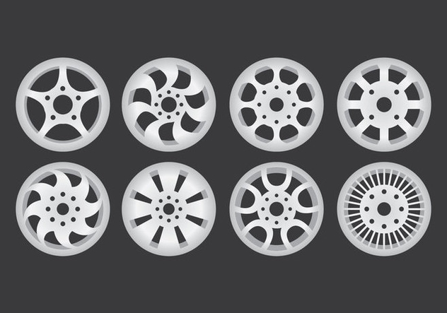 Alloy Wheel Icons - Free vector #445783