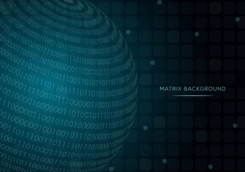 Sphere Matrix Background Vector - бесплатный vector #445943